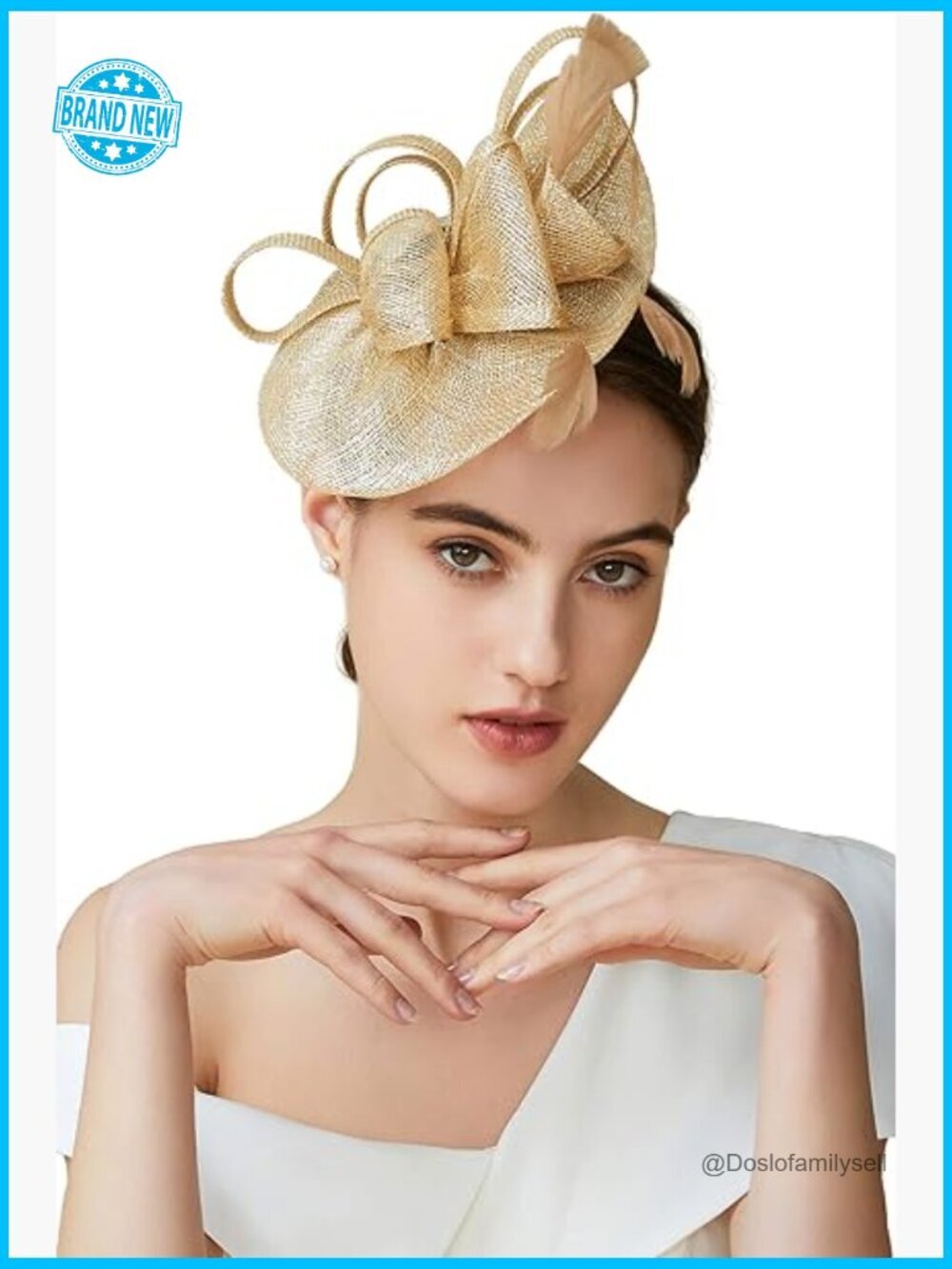 Women's Fascinator Hat Pillbox Feather Headband Derby Tea Party Elegant Clip
